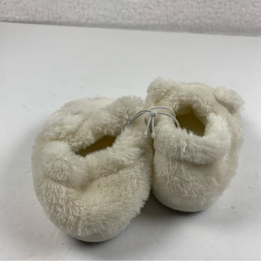 HARPER CANYON Ivory White Soft Cozy Fluffy Bunny Animal Slippers 5 D‎ NWOB 7440